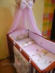 Комплект постельного белья в детскую кроватку ТМ «ASIK»- 8 эл- №102
