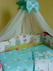 Комплект постельного белья в детскую кроватку ТМ «ASIK»- 8 эл- №123
